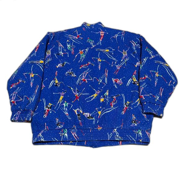 VINTAGE KEN DONE DESINGS 80S SKIING ALL-OVER PRINT JACKET ASPEN - Picture 2 of 7